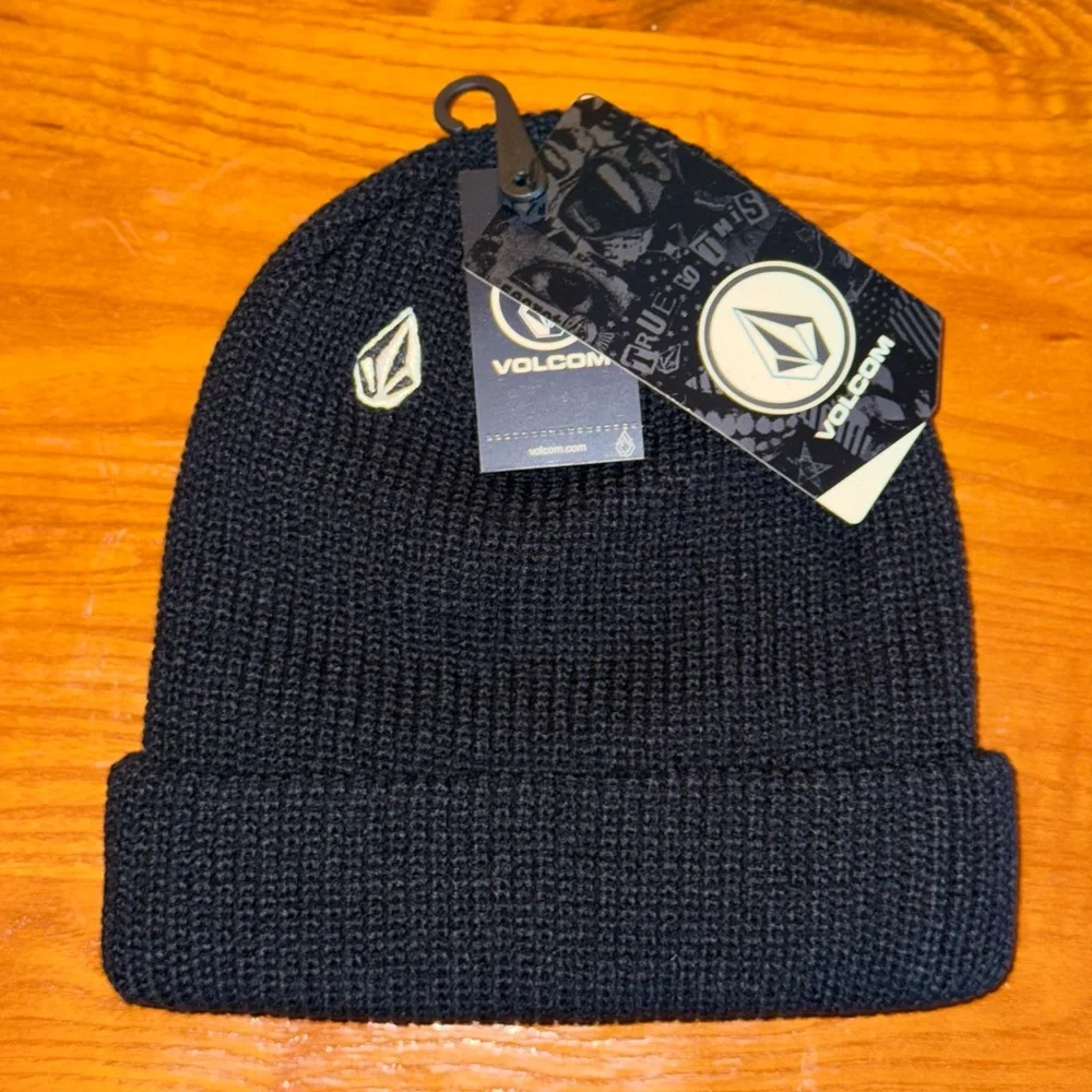 Volcom Black Full Stone Beanie One Size - Picture 1 of 2